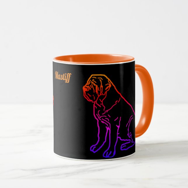 Caneca English Mastiff Neon englische Dogge (Frente Esquerda)