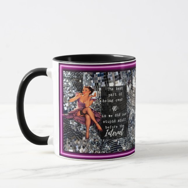 Caneca Engraçada Café Presente Melhor Amiga "Acima (Esquerda)
