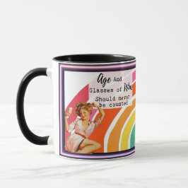 Caneca Engraçada Café Presente Melhor Amiga "Idade