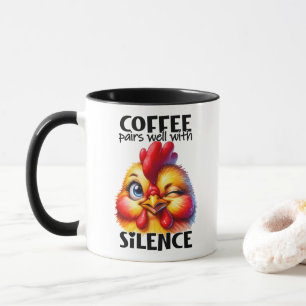 Caneca Engraçada Coffee Testemunha de Frango Testemunha C