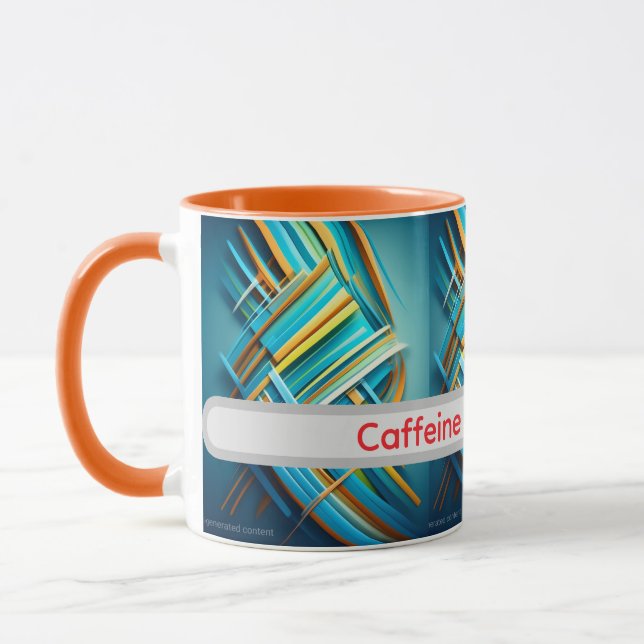 caneca engraçada com design abstrato para namorada (Esquerda)
