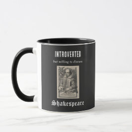 Caneca engraçada com tema de literatura de Shakesp