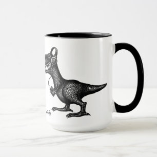 Caneca engraçada da arte do desenho da tinta da