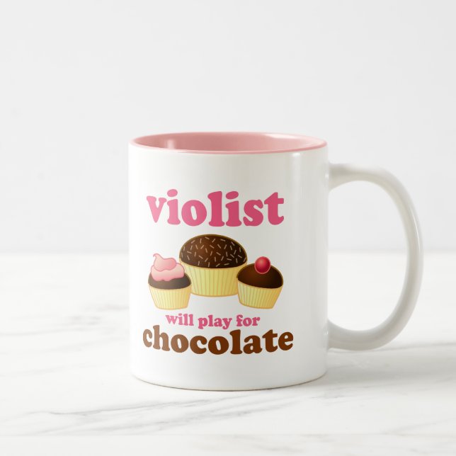 Caneca engraçada da música do Violist (Direita)