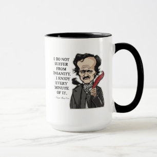 Caneca engraçada das citações de Edgar Allan Poe