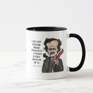 Caneca engraçada das citações de Edgar Allan Poe