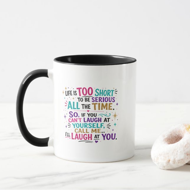 Caneca engraçada de Bulldog Francês personalizável (Com Donut)