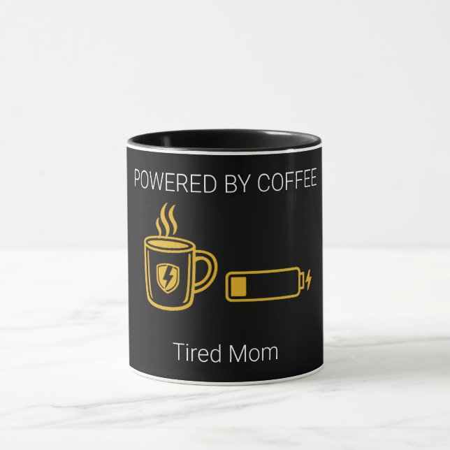 Caneca Engraçada de Café para Pais Cansados (Centro)