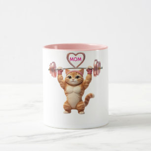 Caneca Engraçada de Gato de Academia para Mãe – Pr