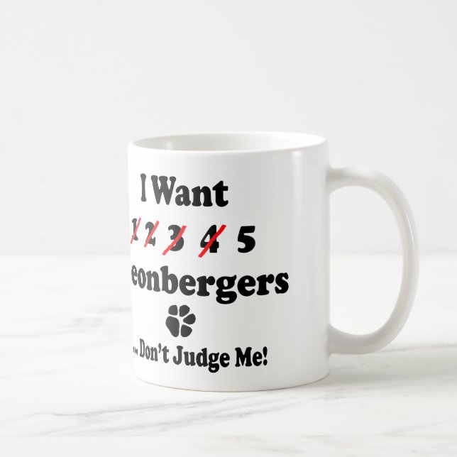 Caneca engraçada de Leonberger (Direita)