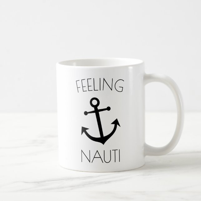 Caneca engraçada de Nauti do sentimento (Direita)