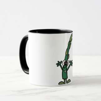 Caneca engraçada do aspargo
