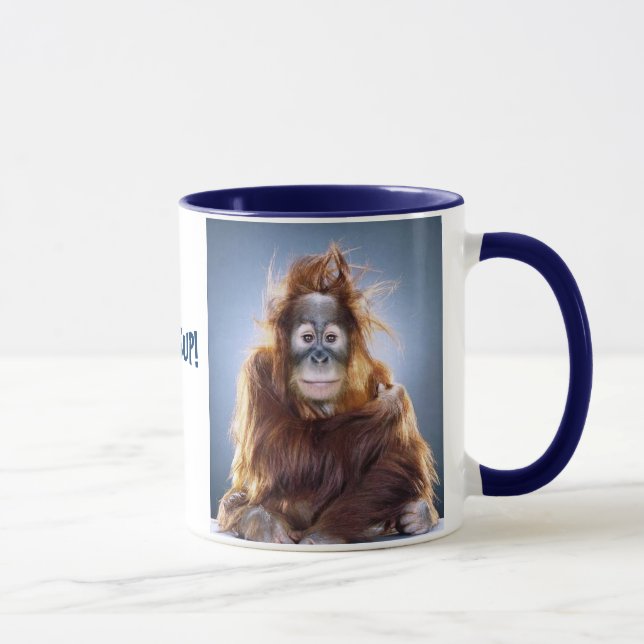 Caneca engraçada do macaco (Direita)