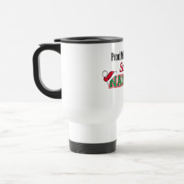 Caneca engraçada do Natal da lista impertinente do