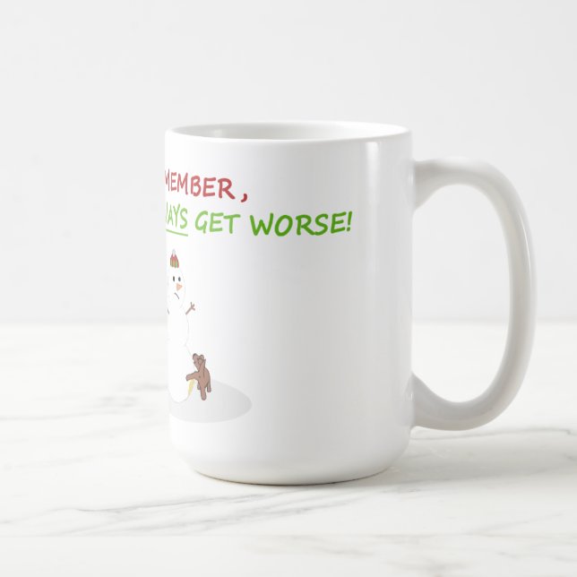 Caneca engraçada do Natal do boneco de neve (Direita)