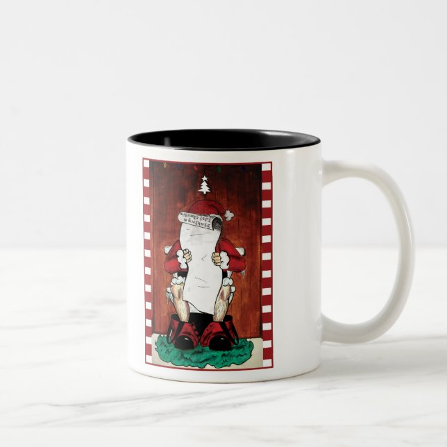Caneca engraçada do papai noel (Direita)