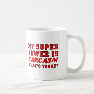 Caneca engraçada do poder super do sarcasmo