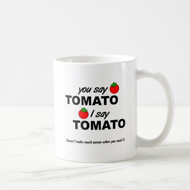 Caneca engraçada do tomate do tomate (Direita)