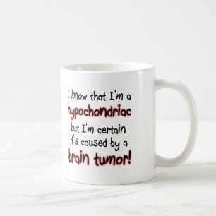 Caneca engraçada do tumor cerebral hipocondríaco