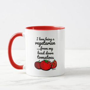 Caneca engraçada do vegetariano com citações