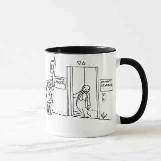 Caneca Engraçada "Escada Corporativa" Oferta de Mug Comer