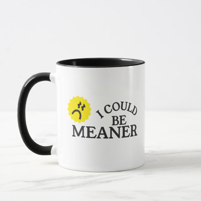 Caneca Engraçada 'Eu Poderia Ser Mais Má' (Esquerda)