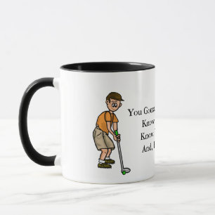 Caneca engraçada Golfing da divisa do homem dos