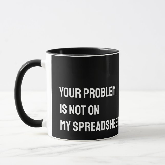 Caneca Engraçada para Contador de Planilhas (Esquerda)