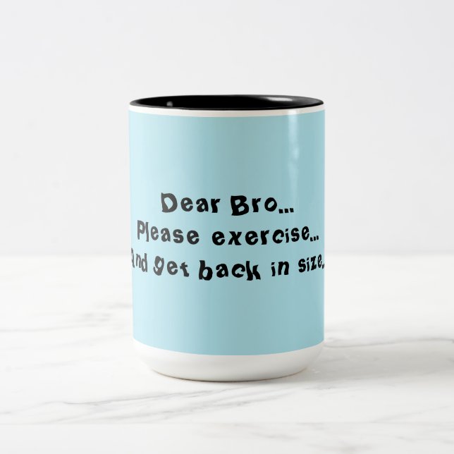 caneca engraçada para o irmão (Centro)