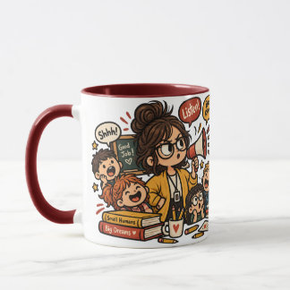 Caneca Engraçada para Professores Não Estou Gritan