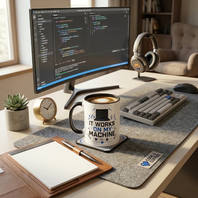 Caneca engraçada para programador de TI café de te (Criador carregado)
