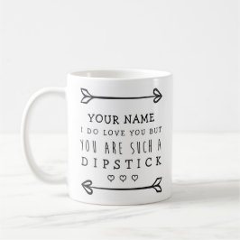 Caneca engraçada personalizada dos namorados -