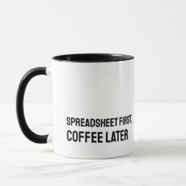 Caneca Engraçada Planilha Contador