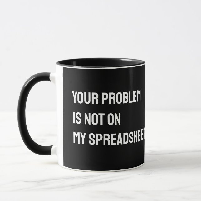 Caneca Engraçada Planilha Contador (Esquerda)