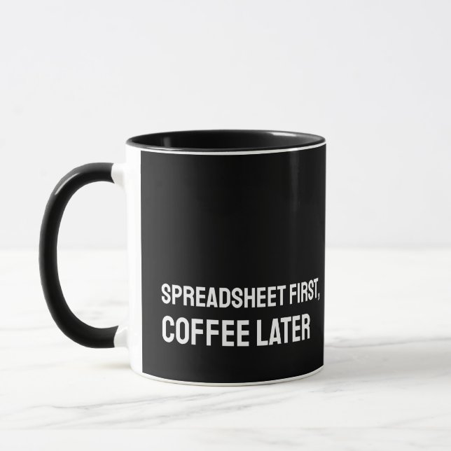 Caneca Engraçada Planilha Contador (Esquerda)