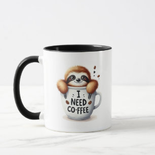 Caneca Engraçada preguiça amante a arte das palavras