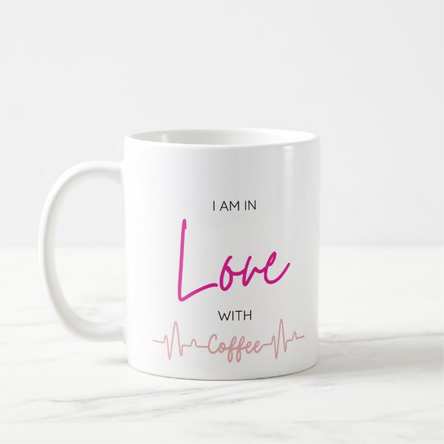 Caneca Engraçada Presente de Amor Café para Ela  (Esquerda)