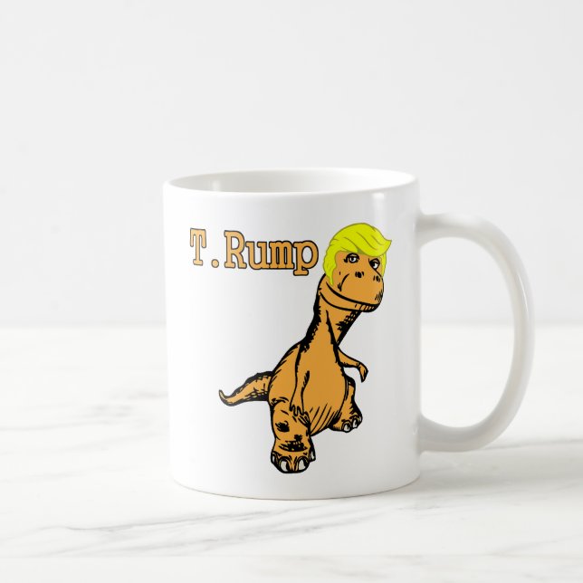 Caneca engraçada T. Traseiro Dinossauro de Donald (Direita)
