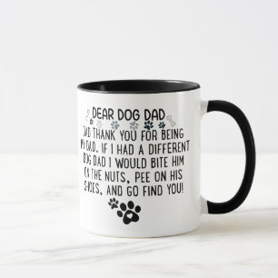 Caneca Engraçadas alavancas de cão - querido pai de cão o