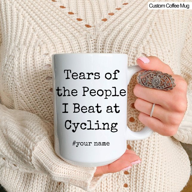 Caneca Engraçadas lágrimas das Pessoas que eu bati ao cic (Funny Tears of the People I Beat At Cycling Mug)