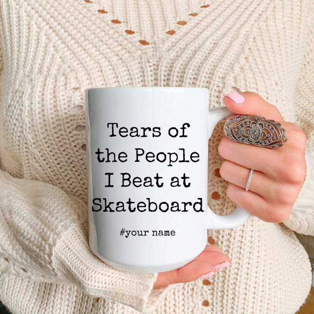 Caneca Engraçadas lágrimas das Pessoas que eu bato no ska (Funny Tears of the People I Beat At Skateboard Mug)