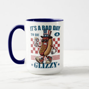 Caneca Engraçado 4 de Julho Mau Dia Para Ser Um Cachorro-