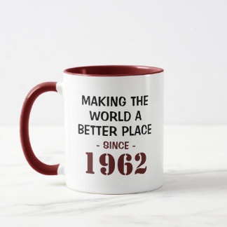 Caneca Engraçado 60º aniversário do Fazer do Mundo Melhor