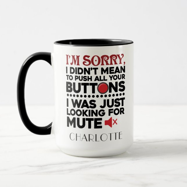 Caneca Engraçado Aniversário Gag Mãe Personalizada (Esquerda)