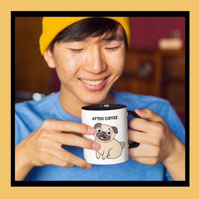 Caneca Engraçado Antes Do Café Depois Do Café (Criador carregado)