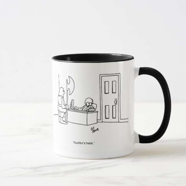 Caneca Engraçado "Auditor's Here", presentes de business  (Direita)