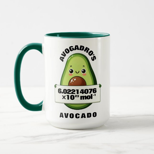 Caneca Engraçado Avocado de Avogadro (Esquerda)