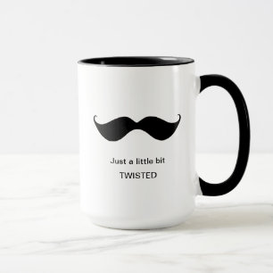 Caneca Engraçado Bigode Um Pouco Entorcido Ecêntrico