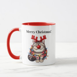 Caneca Engraçado Cama de Natal