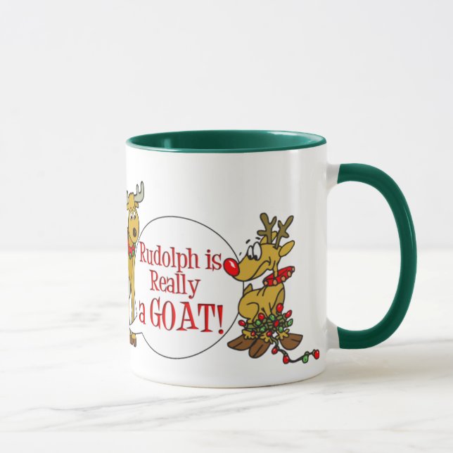 Caneca Engraçado Cama de Natal (Direita)